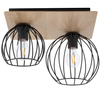 2-punktowa lampa sufitowa Cyber 32358 klatki czarne do salonu