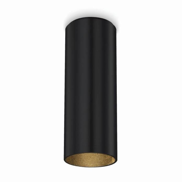 Punktowa lampa natynkowa Stala 301002003 Elkim okrągła tuba czarna