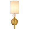 Salonowa lampa na ścianę DAMA ST-8436 GB-CE z abażurem złoty biały