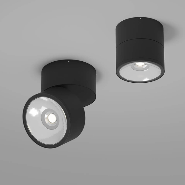 Nasufitowa lampa Spin O310CL-L12GF3K LED 12W 3000K IP54 krążek grafitowa