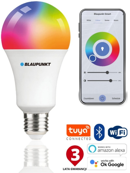 Żarówka Blaupunkt E27-9W-SMART LED 9W 3000K-6500K kolorowa