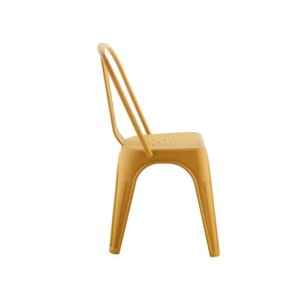 Żółte krzesło do ogrodu PARIS 5900168835856 wys. 86 cm na taras