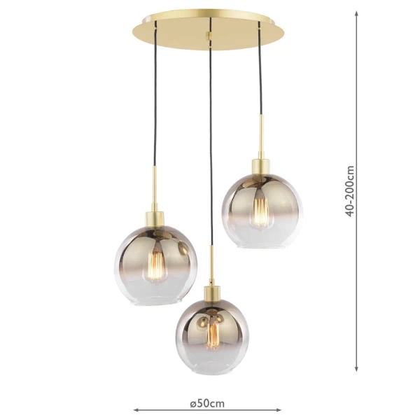 Lampa wisząca nad stół Lycia LYC8835 do jadalni kule złote