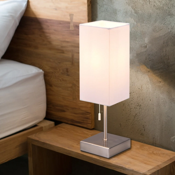 Nocna lampka Ole R51061007 RL Light podłużna do sypialni biała nikiel