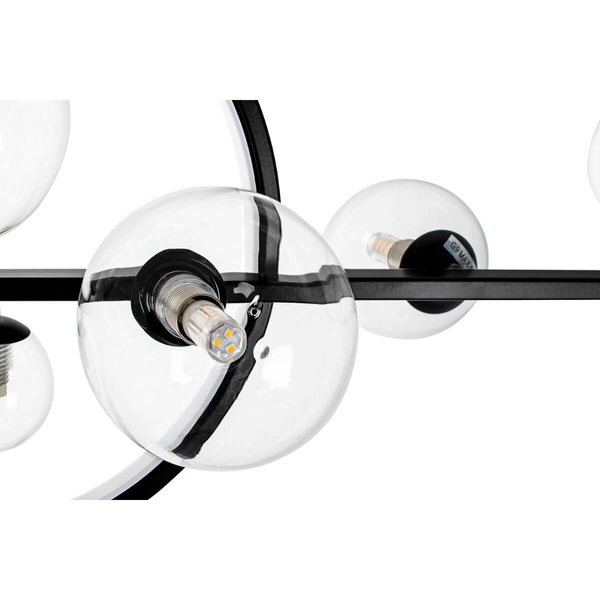 Wisząca lampa Alure Line Twin MSE010100347 Moosee LED 17W 3000K  kule czarne