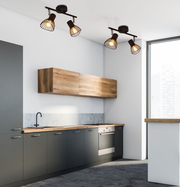 2-punktowa lampa ścienna Fly 92-61898 z regulacją czarny