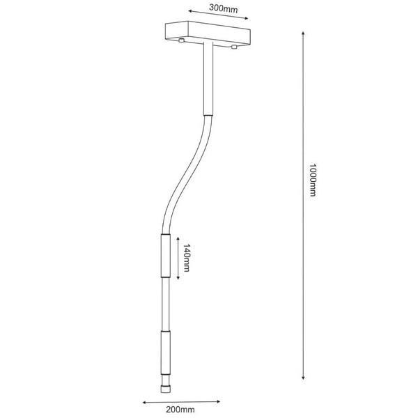 Zwisowa lampa designerska ALHA 9059 Shilo LED 18W 3000K do salonu czarna