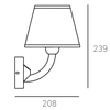 Sypialniany kinkiet Atlanta W01827NI-WH Cosmolight metal tkanina nikiel biały