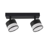 Podwójna lampa sufitowa Kendal LP-6331/2WS TR/BK regulowana czarna