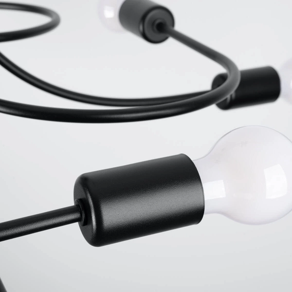 Metalowa lampa sufitowa Levar SL.1457 Sollux do jadalni czarny