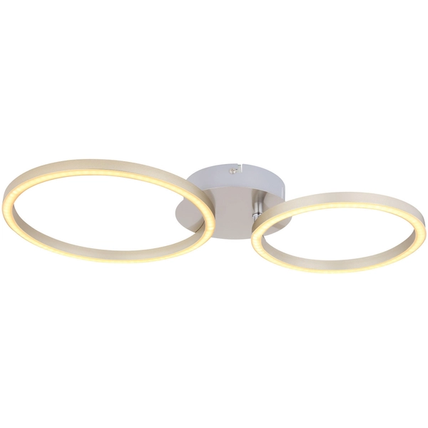 LAMPA sufitowa KENDY 67233-24N Globo geometryczna OPRAWA metalowa LED 24W 3000K rings nikiel