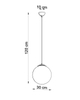 Szklana LAMPA wisząca SL.0264 OPRAWA zwis kula ball biała