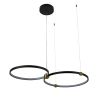 Pierścieniowa lampa wisząca Kido PL0139 Yaskr LED 34W 3000K mosiądz czarna