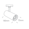 Trzyfazowa lampa sufitowa tuba CELI 65642BT/W/C LED 20W 4000K biały
