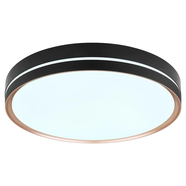 Minimalistyczna LAMPA sufitowa MANNI 41759-40 Globo metalowy plafon LED 40W 2700K - 6500K do salonu czarny