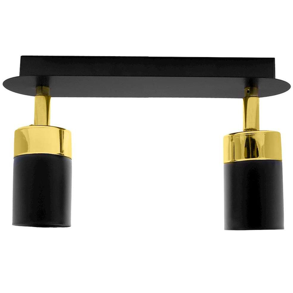 Sufitowa LAMPA loftowa JOKER MLP6124 Milagro reflektorowy plafon metalowy czarny złoty