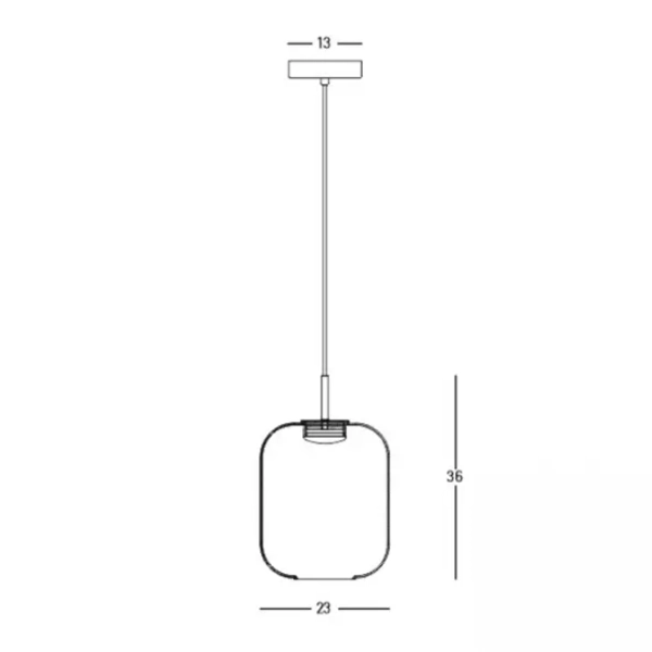 Owalna ledowa zwisająca lampa 23216 LED 12W 3000K szklana miedziana czarna