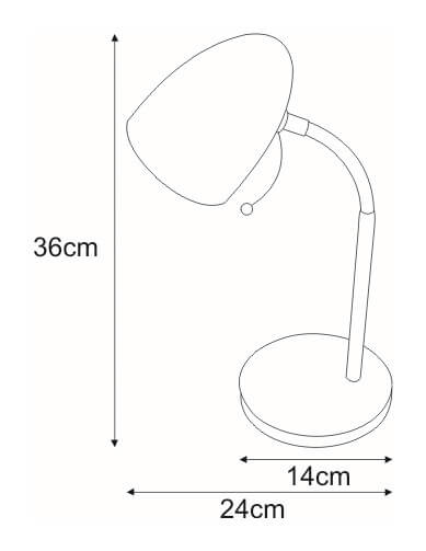 Żółta lampa stołowa Kajtek K-MT-200 do pokoju regulowana
