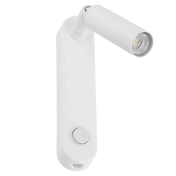 Lampa ścienna do sypialni Enzo 6620 z regulacją sopel biała