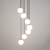 Lampa wisząca Piano 33660 Sigma kaskada kule balls białe mosiądz