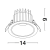 Metalowy kinkiet na ściane TORVIAN LE65118 LED 20W 3000K IP67 biały