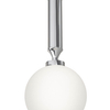 Nowoczesna lampa do biura Ero I szklana kula biała chrom