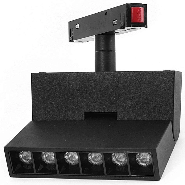 Oprawa szynowa 3-fazowa magnetyczna 481 Domeno LED 6W 3000K z diodami czarna