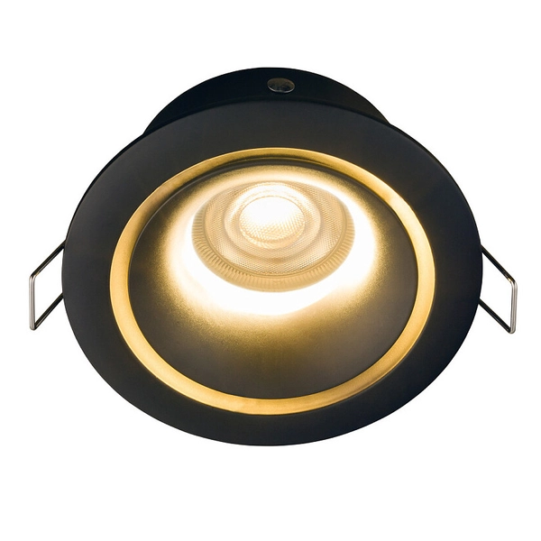 Łazienkowa lampa do zabudowy Foxtrot 8374 czarne oczko metalowe