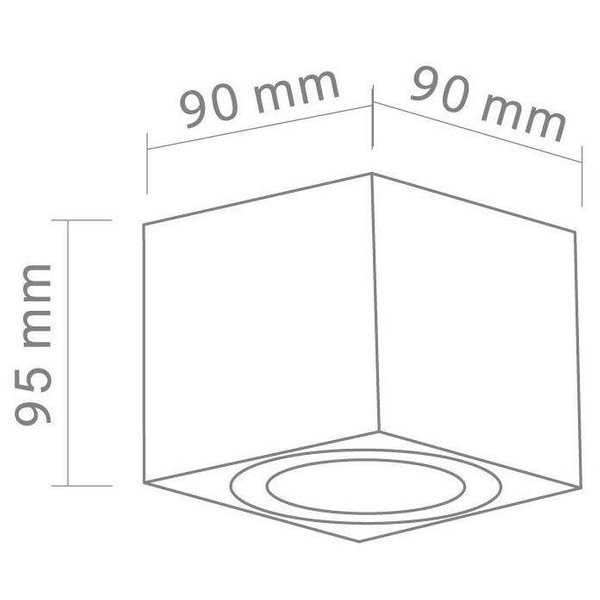 Spot LAMPA sufitowa Lago Bianco Orlicki Design regulowana OPRAWA metalowa kostka cube biała