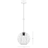 Szklana lampa wisząca 22033 kulista okrągła biała zielona