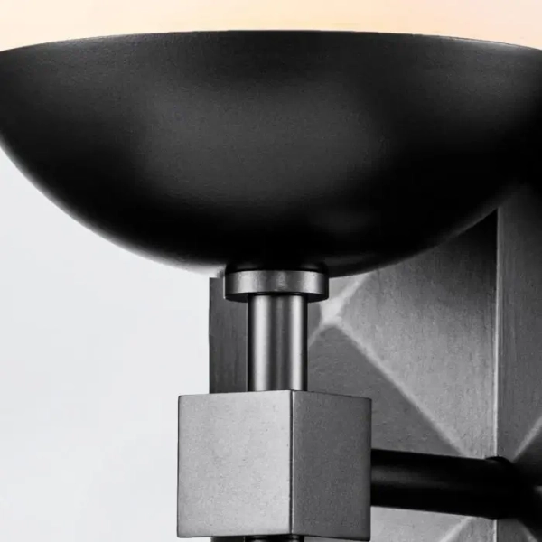 Szklany kinkiet ścienny Deco QN-DECO-1WB-BLK-O do łazienki kula IP44 czarny