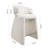 Nowoczesne krzesło EDRA MM001501100362 beżowe tapicerowane tkanina 52cm
