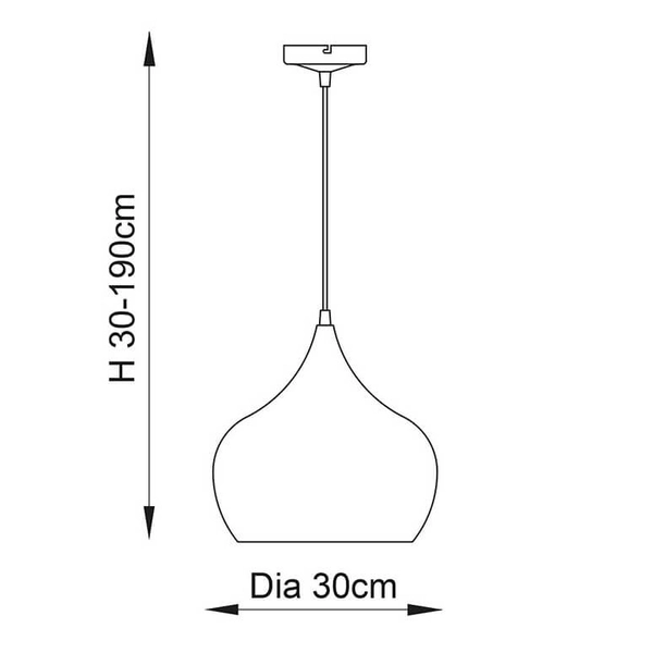 Lampa wisząca Brosnan 61299 LED 19W 4000K kropla mosiądz