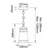 Loftowa lampa wisząca Lyndon KL-LYNDON8-S-AZ Kichler IP44 brązowy
