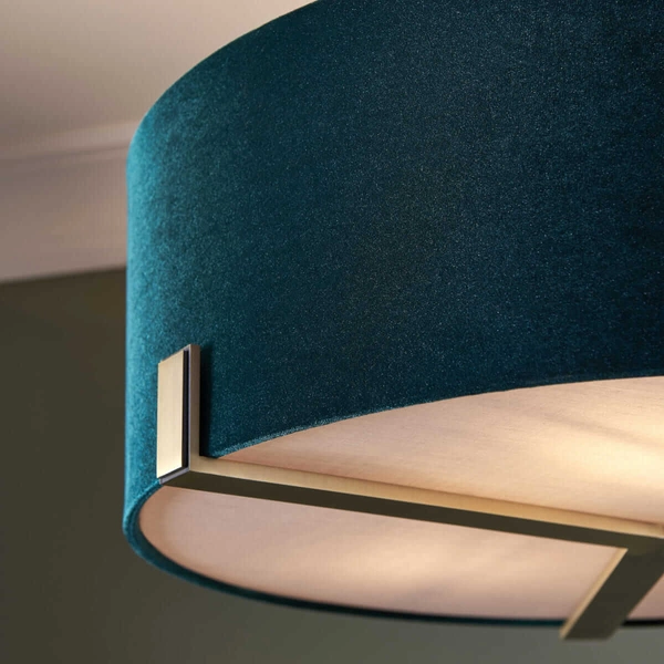 Lampa wisząca z abażurem Hayfield 95839 Endon do sypialni zielona złota