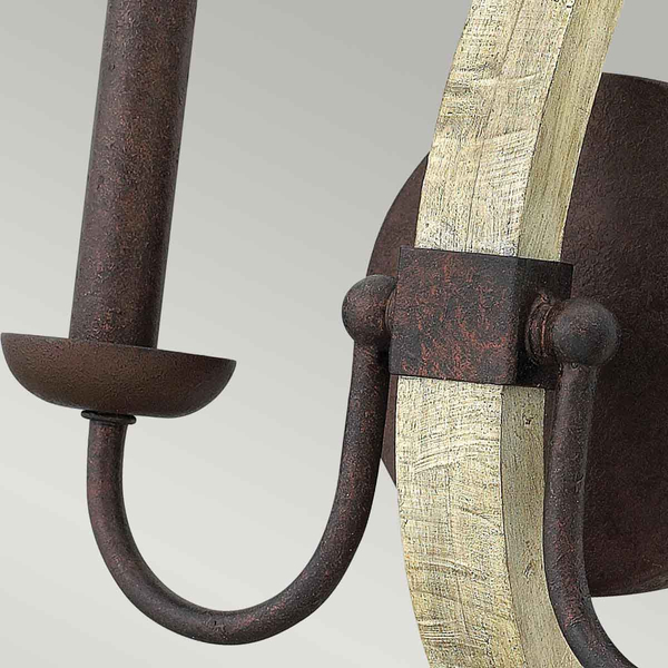 Ścienna lampa do salonu Middlefield HK-MIDDLEFIELD2 rustykalna czarna