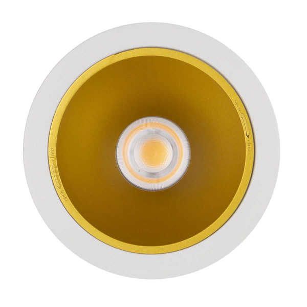 Okrągła oprawa PAXO  H0108 + RH0106/H0107 GOLD Maxlight biało złote oczko LED 10W 3000K do kuchni