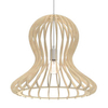 Wisząca lampa sypialniana Octo 5017 drewniana ekologiczny nad stół beżowy