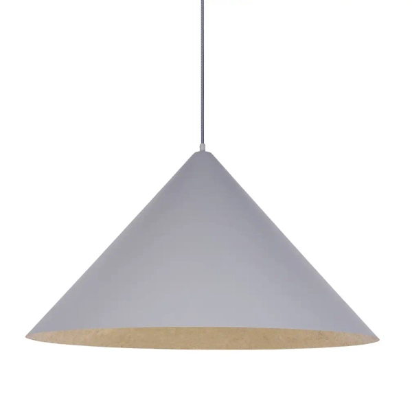 Lampa zwisająca z sufitu VESUVIO 41048 stożkowy kompozyt szary złoty