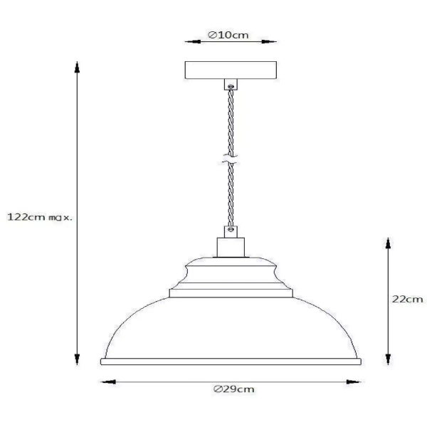 Wisząca lampa kopułowa Isla 34400/29/66 Lucide metalowa różowa