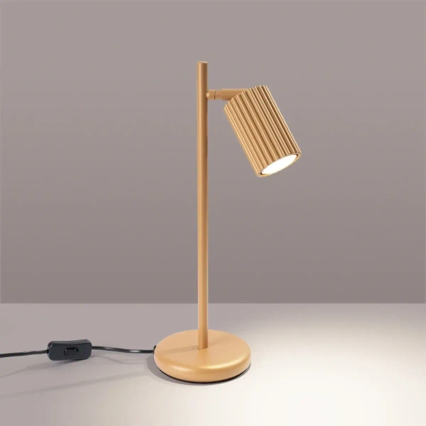 Stolikowa lampa regulowana KARBON SL.1567 z wtyczką tuba złota