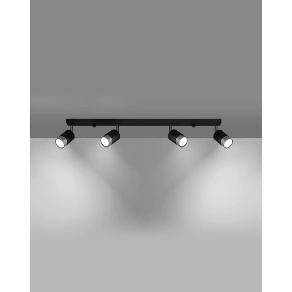 Regulowana lampa sufitowa SL.1067 do garderoby czarna chrom