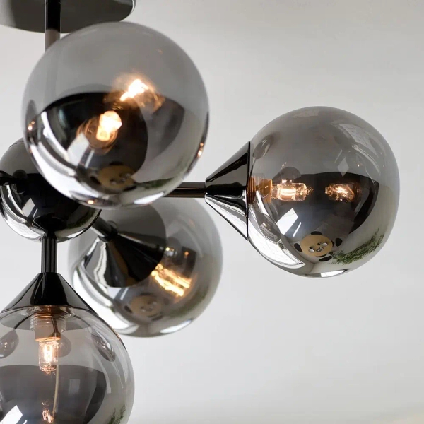 Sufitowa lampa do salonu Oscar 101147 loftowa czarny przydymiony