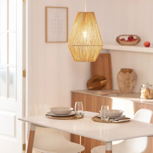 Pleciona lampa zweszana Boho ABR-LW12-BH-E27 Abruzzo brązowa