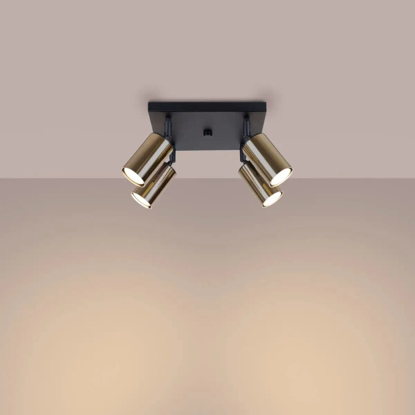 Plafon regulowany Winx SL.1386 Sollux do jadalni czarny złoty