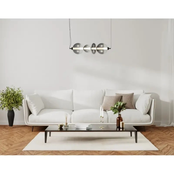 Zwisająca lampa Sonte PND-24352-36W-BK-SG Italux LED 36W 3000K szara przydymiona