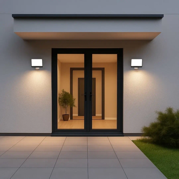 Naścienny naświetlacz ledowy Davos ML2111 LED 30W 4000K PIR IP54 czarny