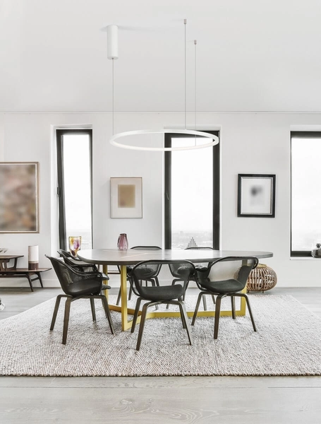 Biała lampa wisząca TOLUCA LE42783 do sypialni LED 36W 3000K ring