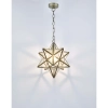 Geometryczna lampa wisząca Ilario ILA8675 gwiazda szklany mosiądz