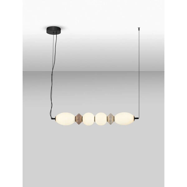 Lampa wisząca MONRETA LE45233 LED 28W 3000K nad wyspę mokka biała